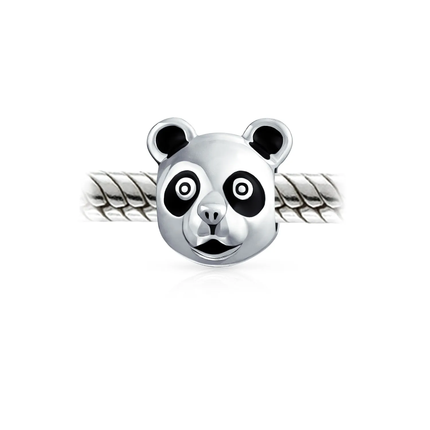 Jungle Zoo Animal World Panda Bear Fox Charm Bead .925 Sterling Silver