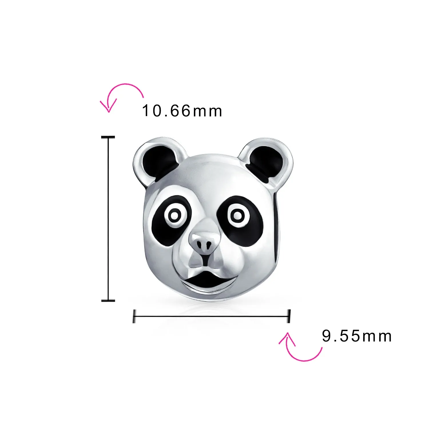 Jungle Zoo Animal World Panda Bear Fox Charm Bead .925 Sterling Silver