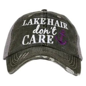 Lake hats! Kids-Adults•Lake hair dont care•Embroidered trucker caps•Lake life-Anchors