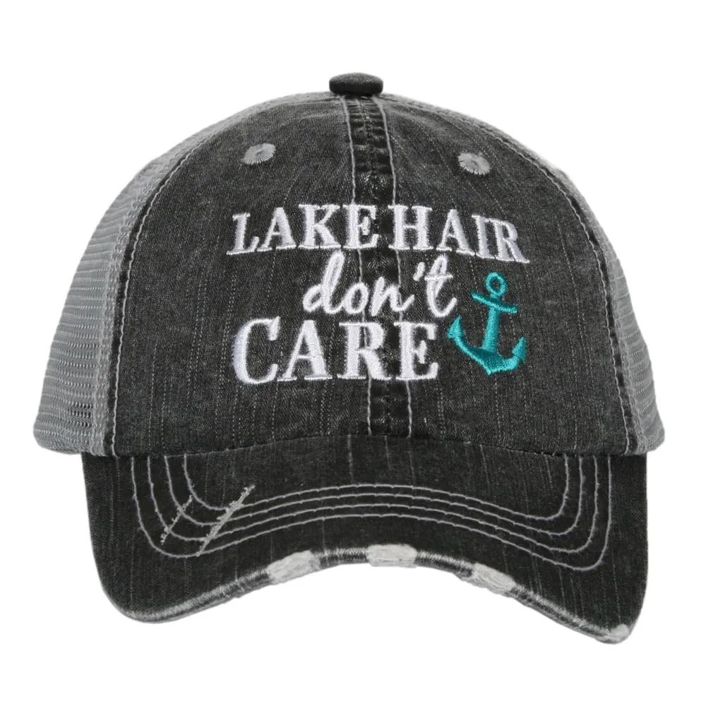 Lake hats! Kids-Adults•Lake hair dont care•Embroidered trucker caps•Lake life-Anchors