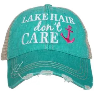 Lake hats! Kids-Adults•Lake hair dont care•Embroidered trucker caps•Lake life-Anchors