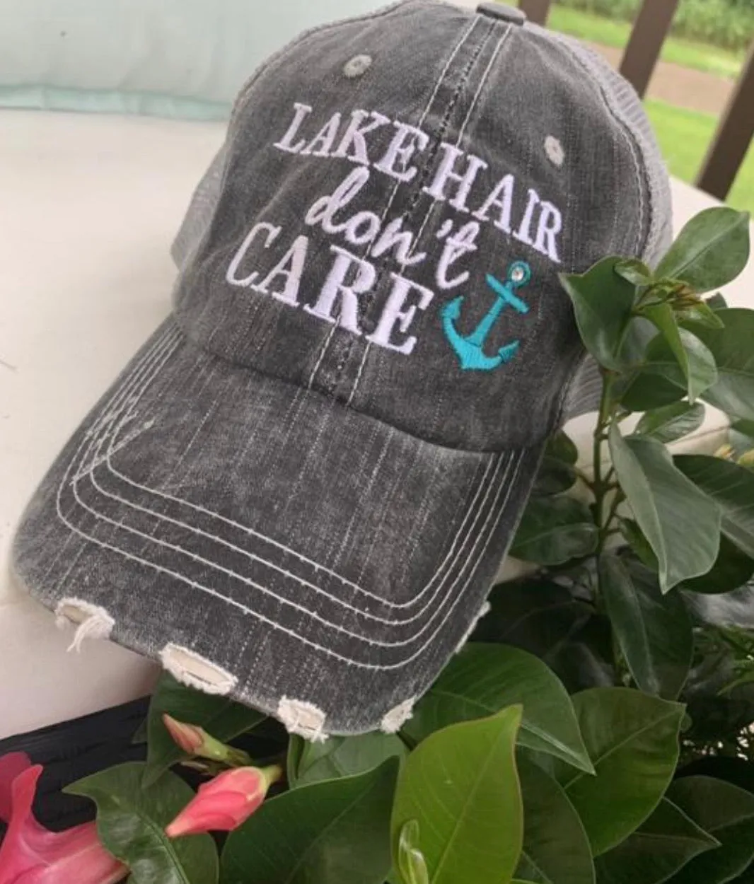 Lake hats! Kids-Adults•Lake hair dont care•Embroidered trucker caps•Lake life-Anchors