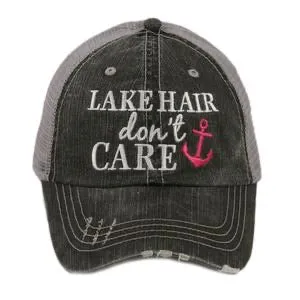 Lake hats! Kids-Adults•Lake hair dont care•Embroidered trucker caps•Lake life-Anchors