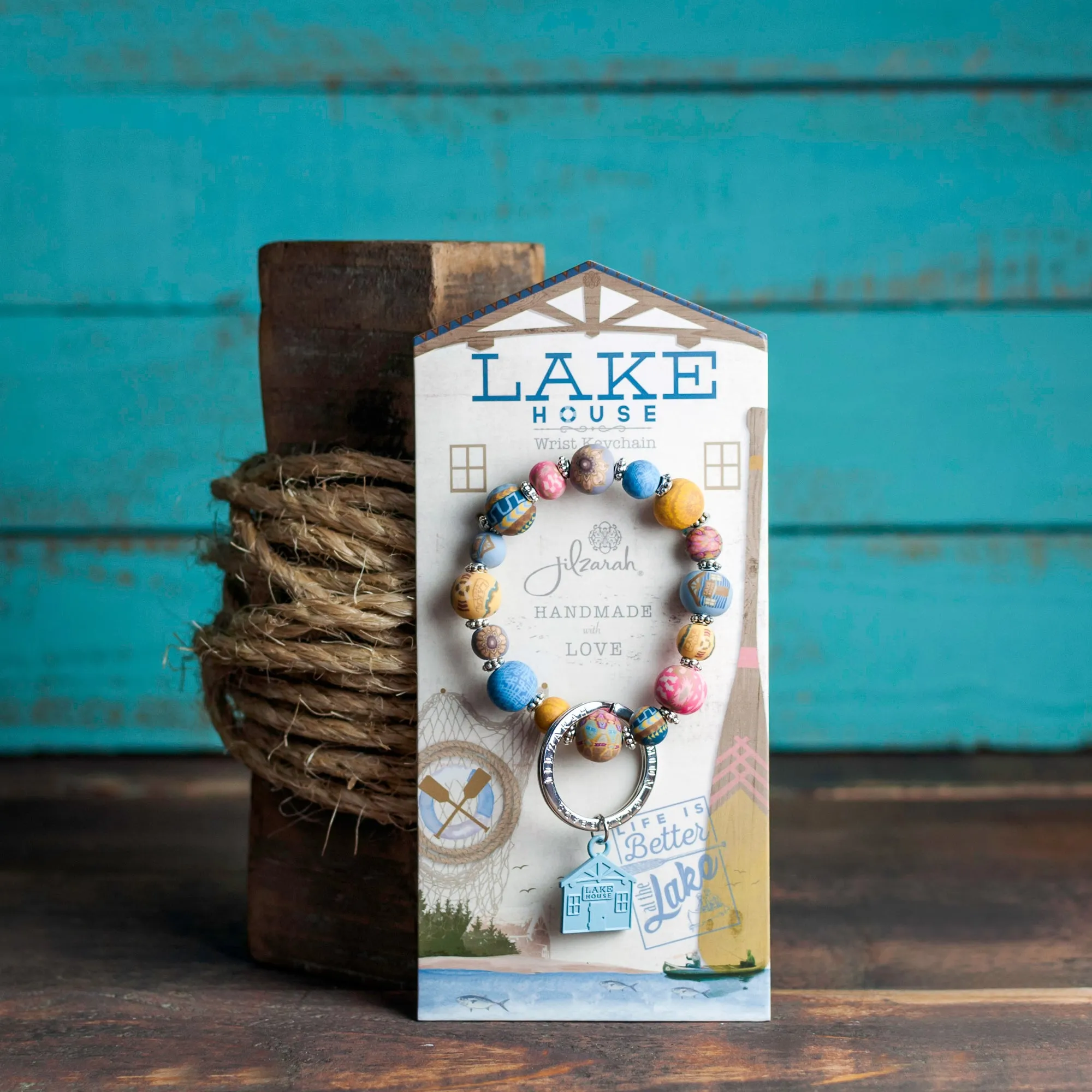 Lake House Wrist Keychain