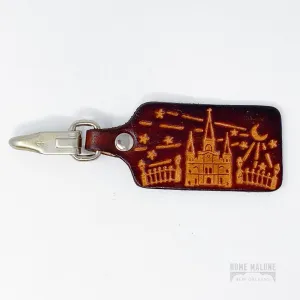 Leather Cathedral Luggage Tag