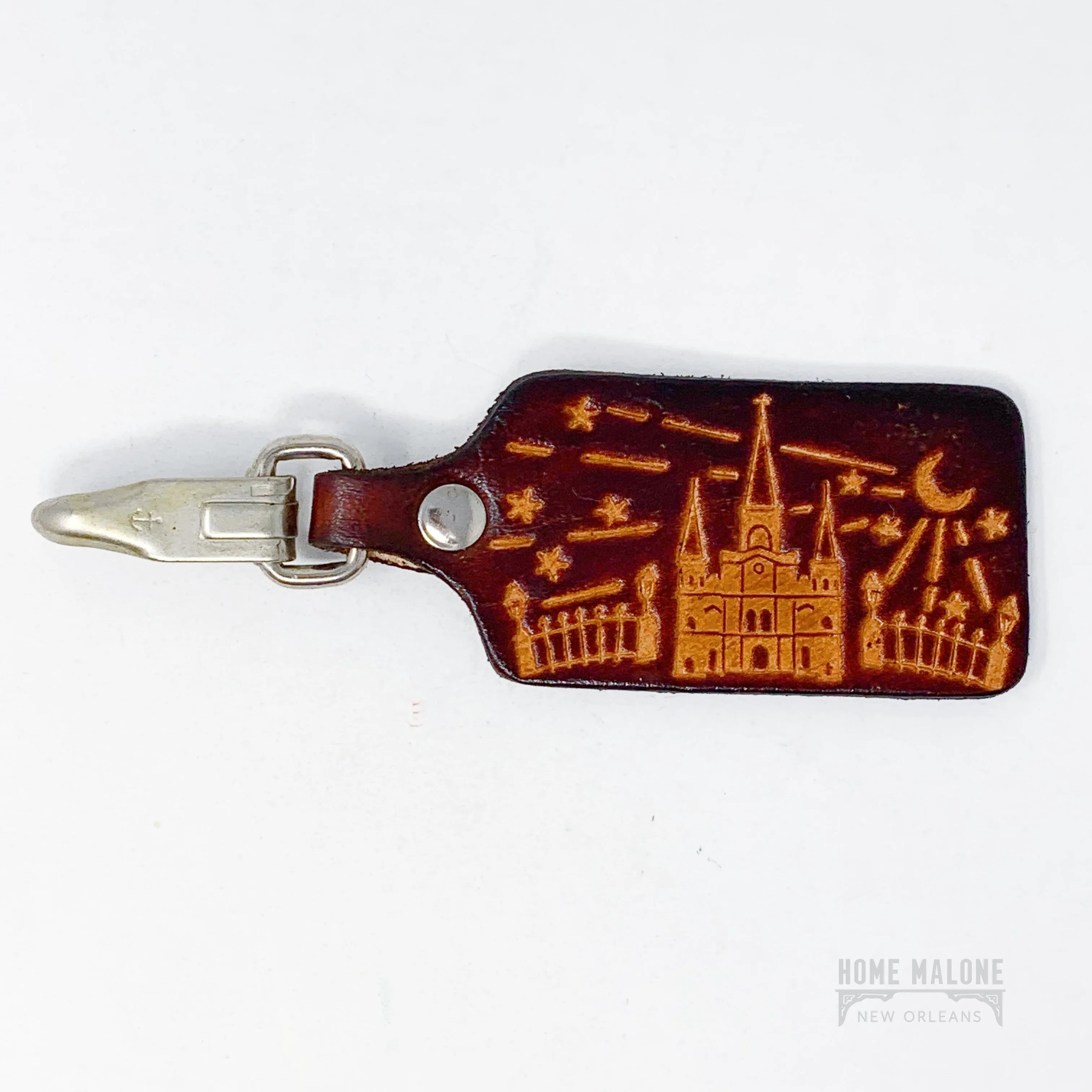 Leather Cathedral Luggage Tag