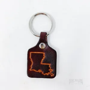 Leather Louisiana Key Ring