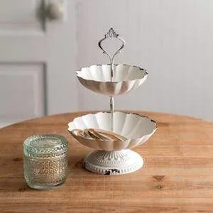 Mini Two-Tier Scalloped Tray