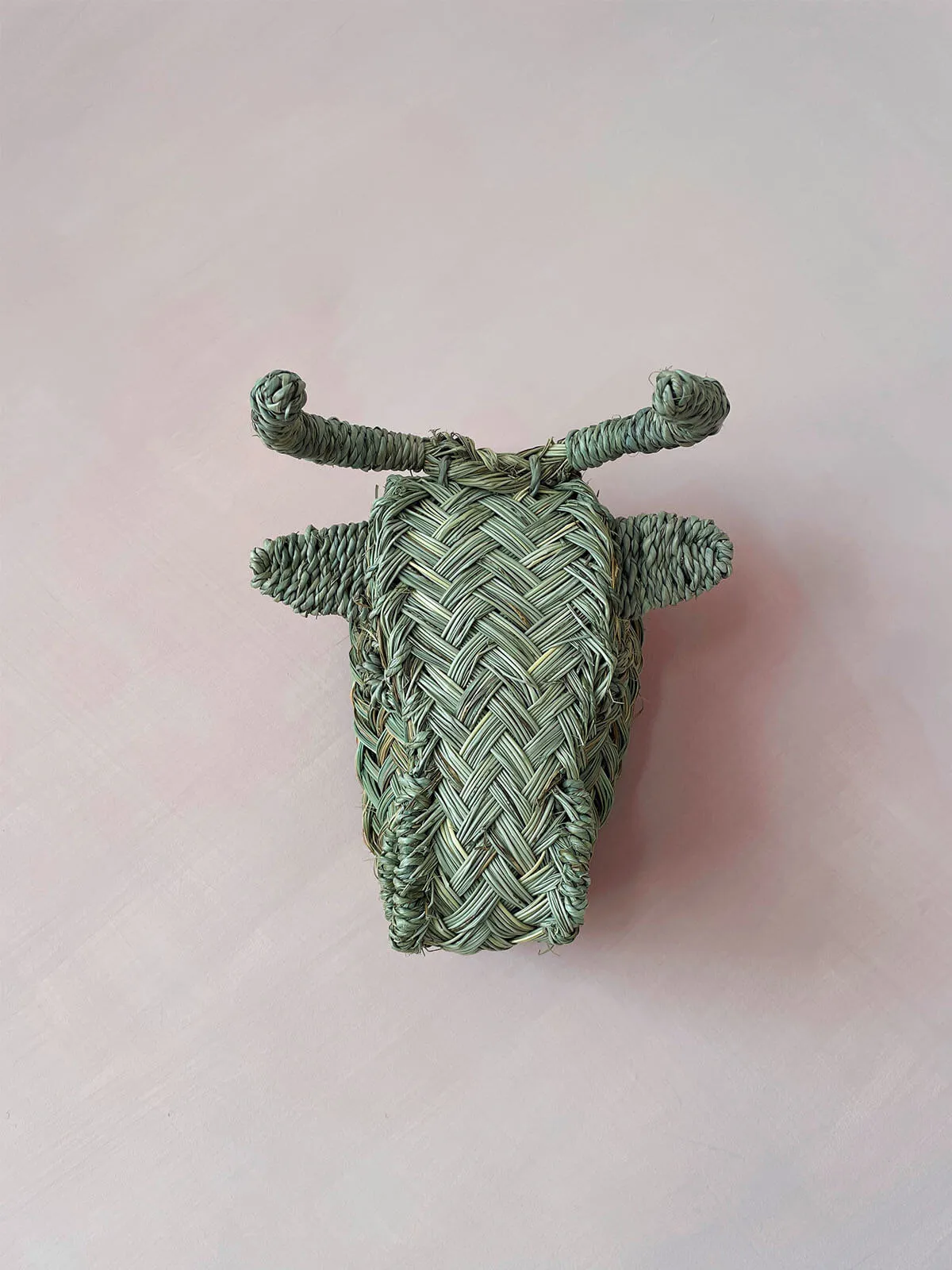 Mini Woven Animal Head, Buffalo