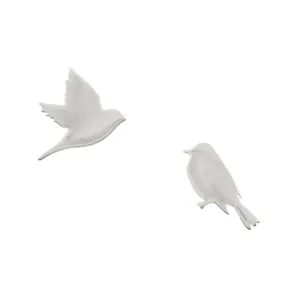 Mismatched Sparrow Stud Earrings - Silver