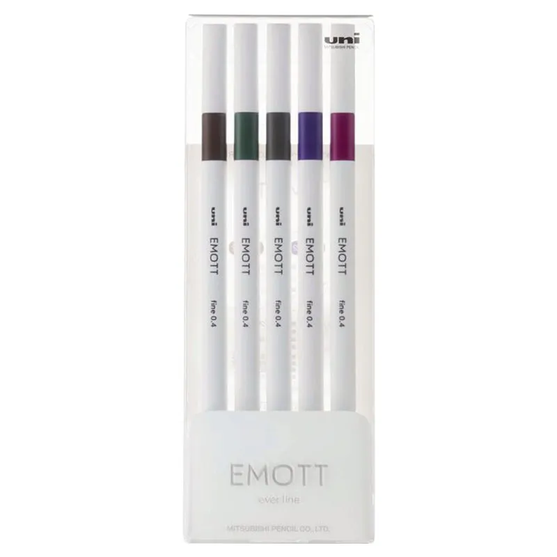 Mitsubishi Uniball Emott Fineline Pen Black 0.4mm FA