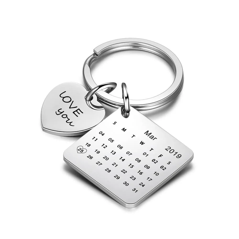 Personalized Engraving And Date Keychains