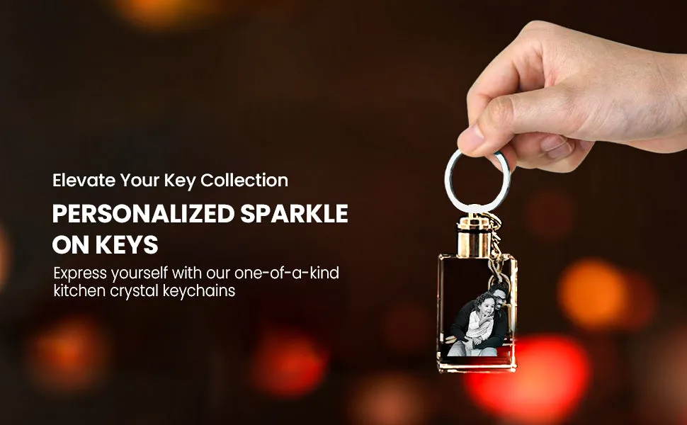 Personalized Keychain Set - Pack of 5 with LED Light