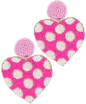 Poka Dot Heart Earring