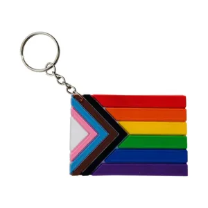 Progressive Pride Silicone Keychain