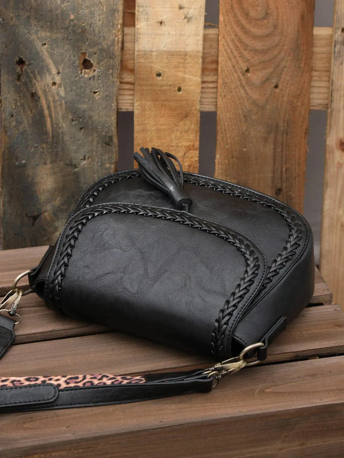 Retro Style Tassel Saddle Bag