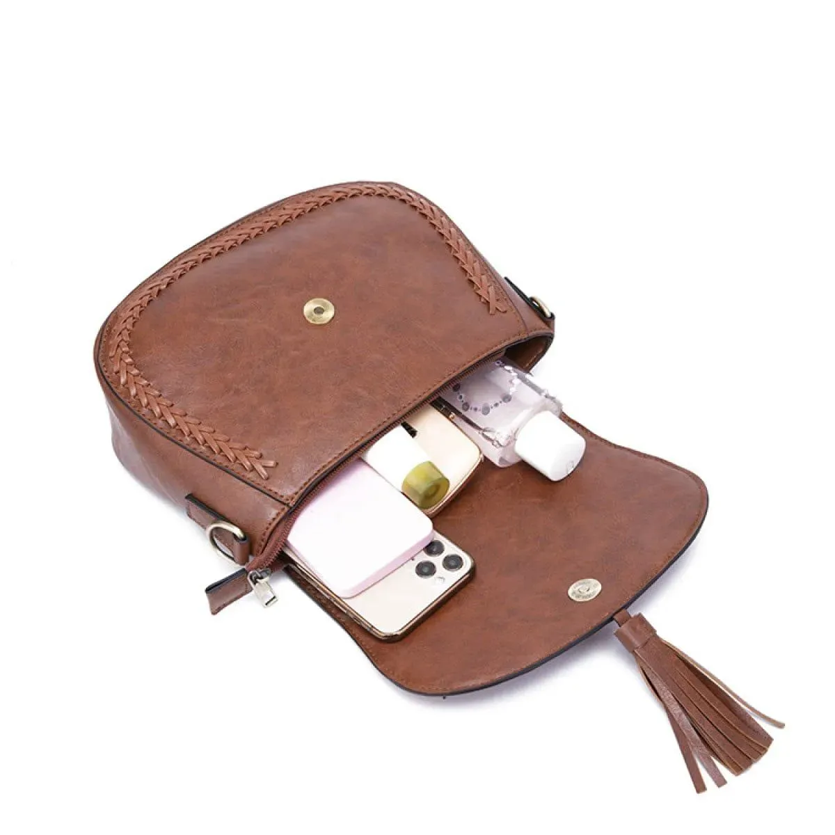 Retro Style Tassel Saddle Bag