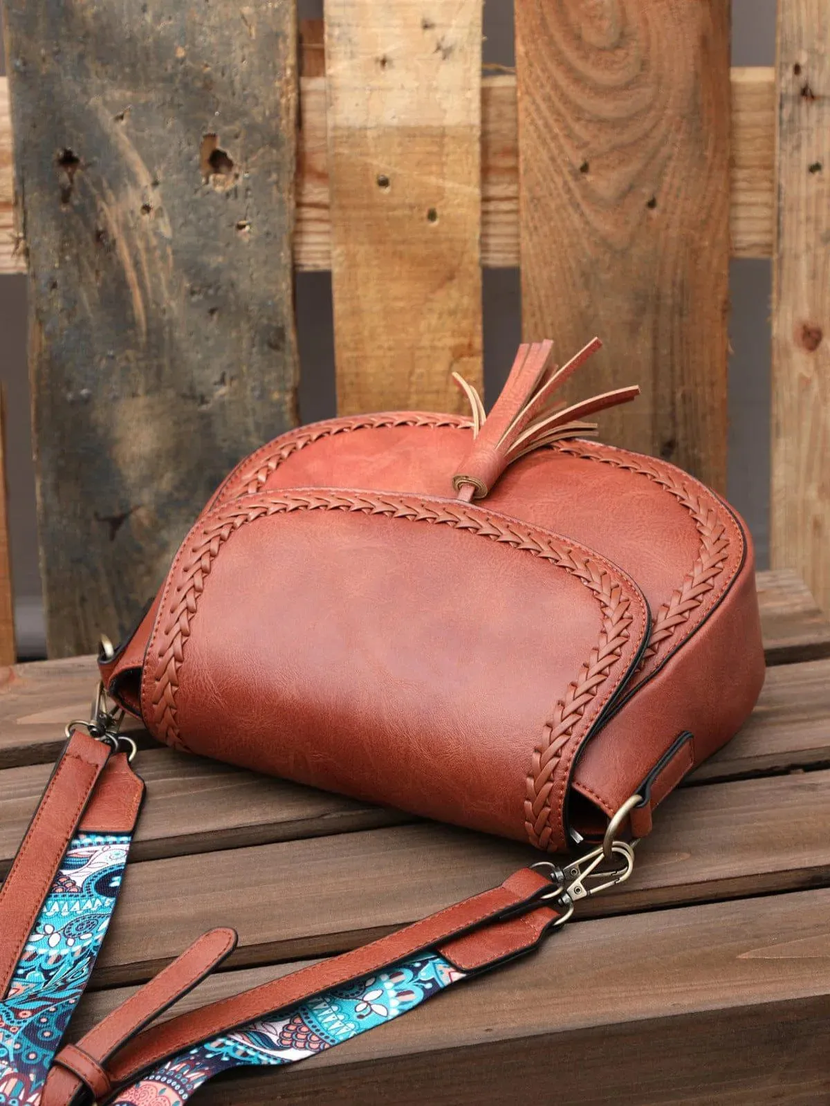 Retro Style Tassel Saddle Bag