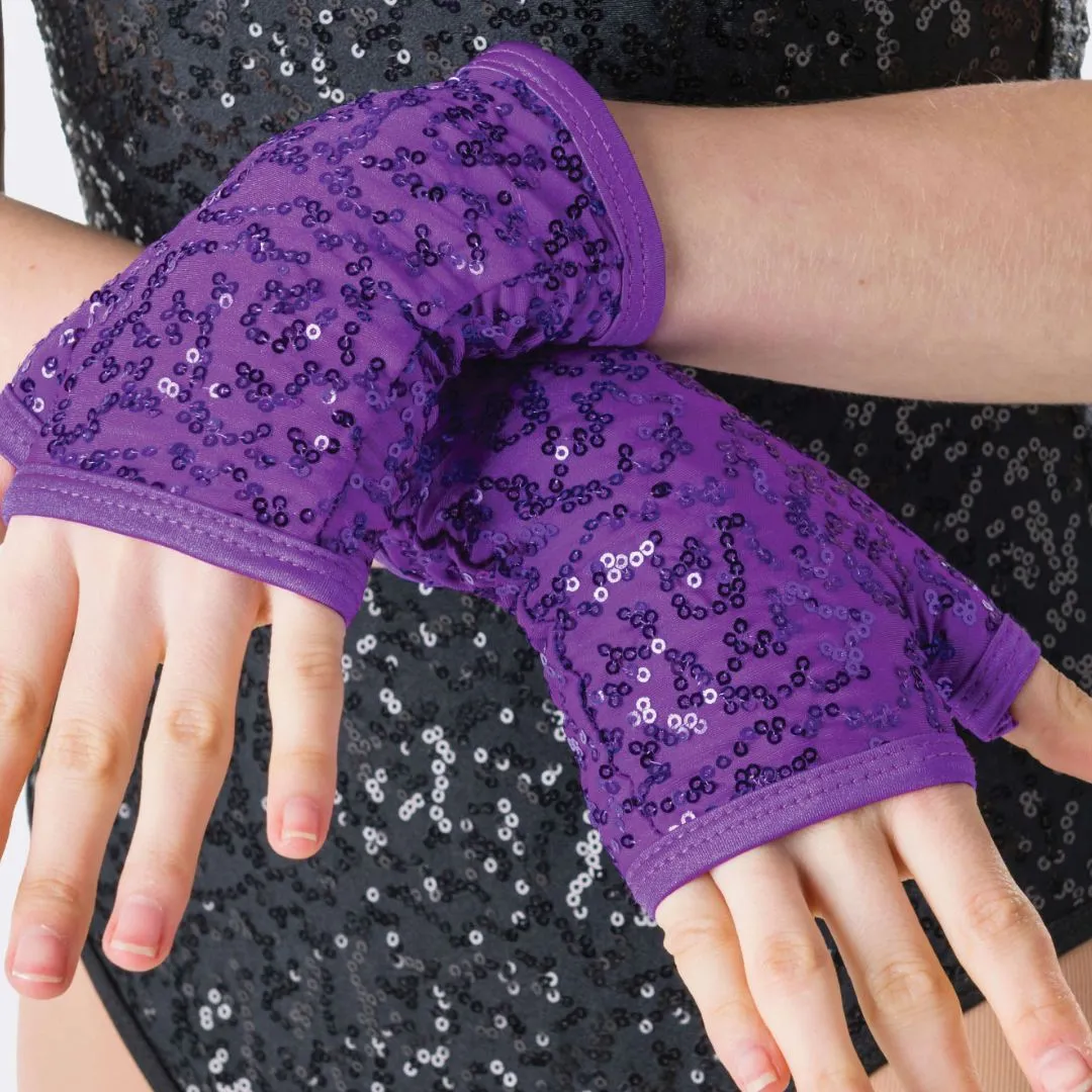 Sequin Fingerless Gloves