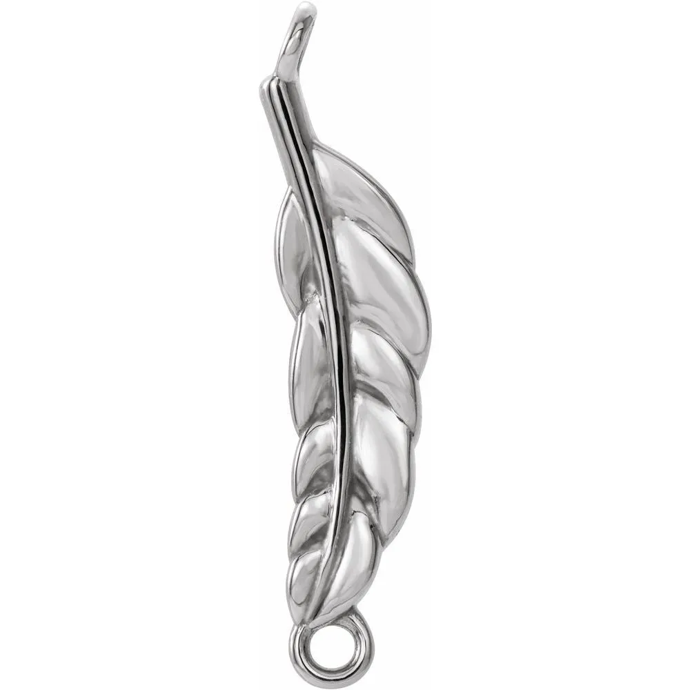 Silver Permanent Bracelet Leaf Link 29981:107:S