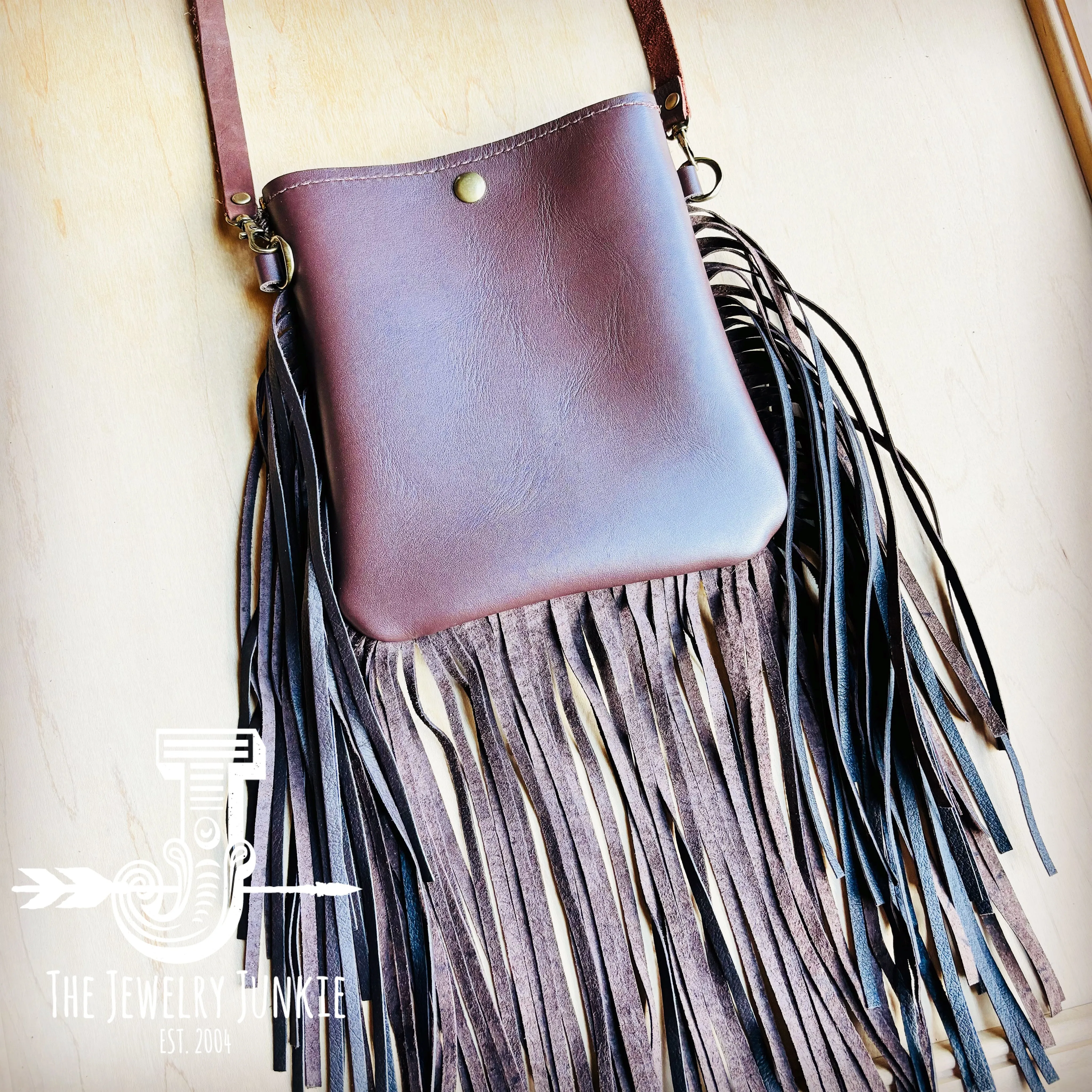 **Small Crossbody Handbag w/ Turquoise Laredo Full Fringe 513y