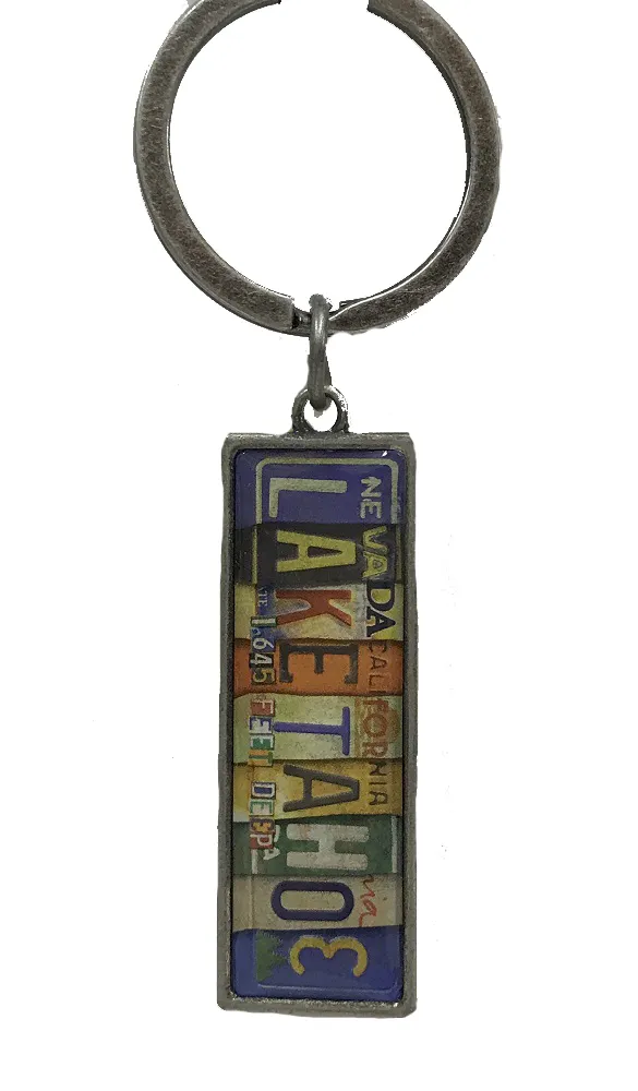 Souvenir Keychain Nevada-California Lake Tahoe License Plate Art