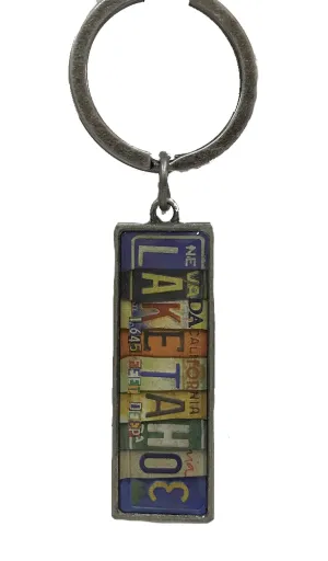 Souvenir Keychain Nevada-California Lake Tahoe License Plate Art