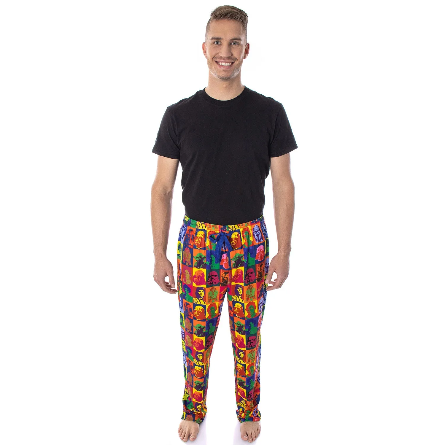 Star Wars Men's Warhol Pop Art Characters Square Design Pajama Pants