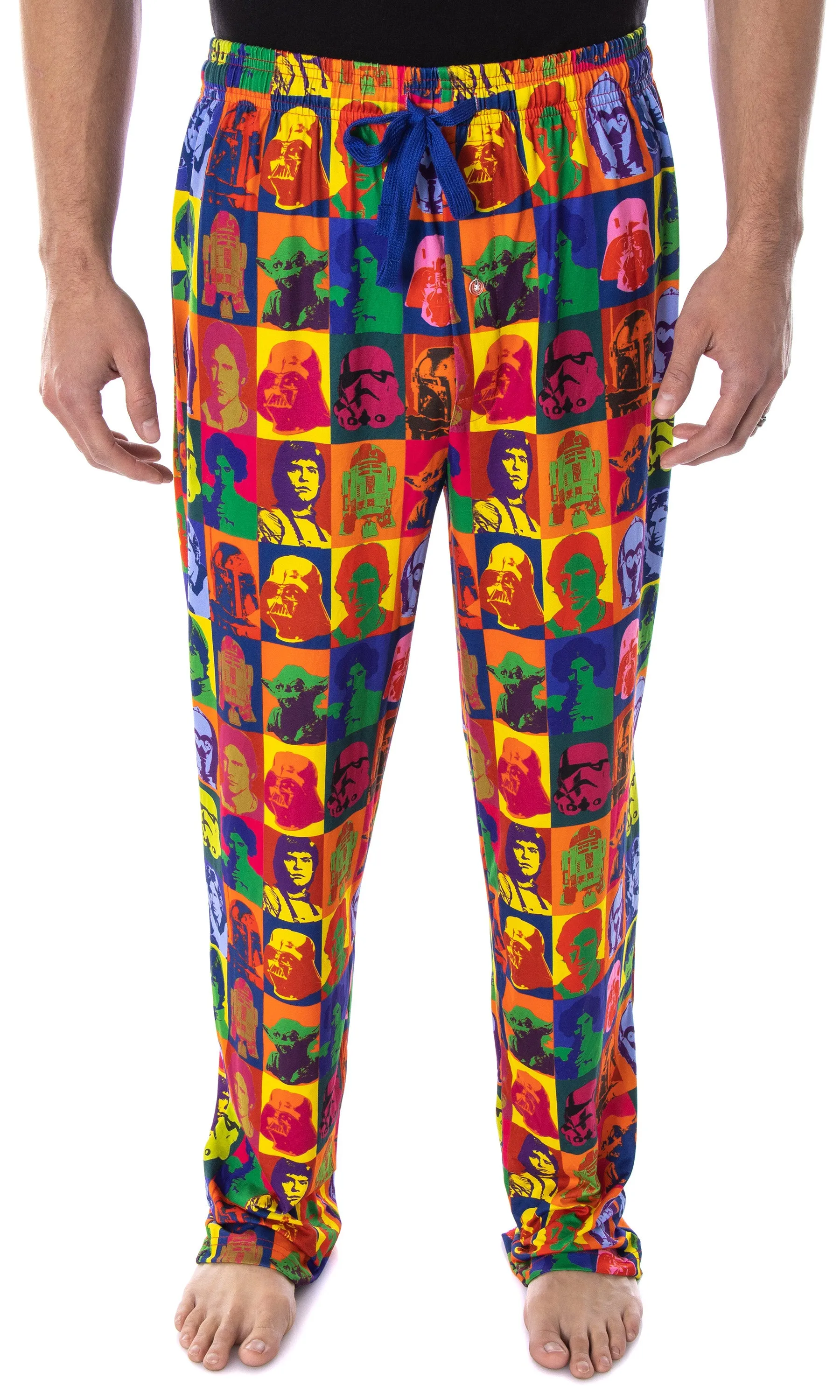 Star Wars Men's Warhol Pop Art Characters Square Design Pajama Pants