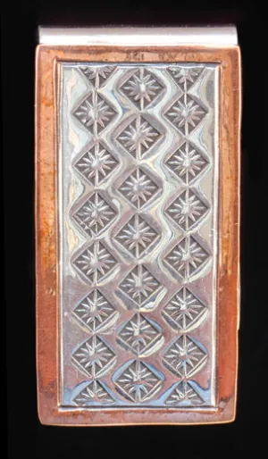 Starburst Silver & Copper Money Clip