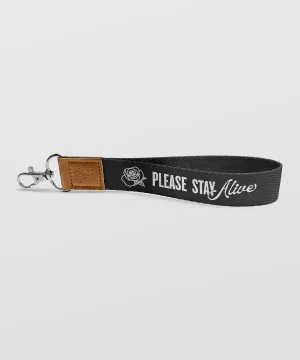 Stay Alive Woven Wristlet Keychain