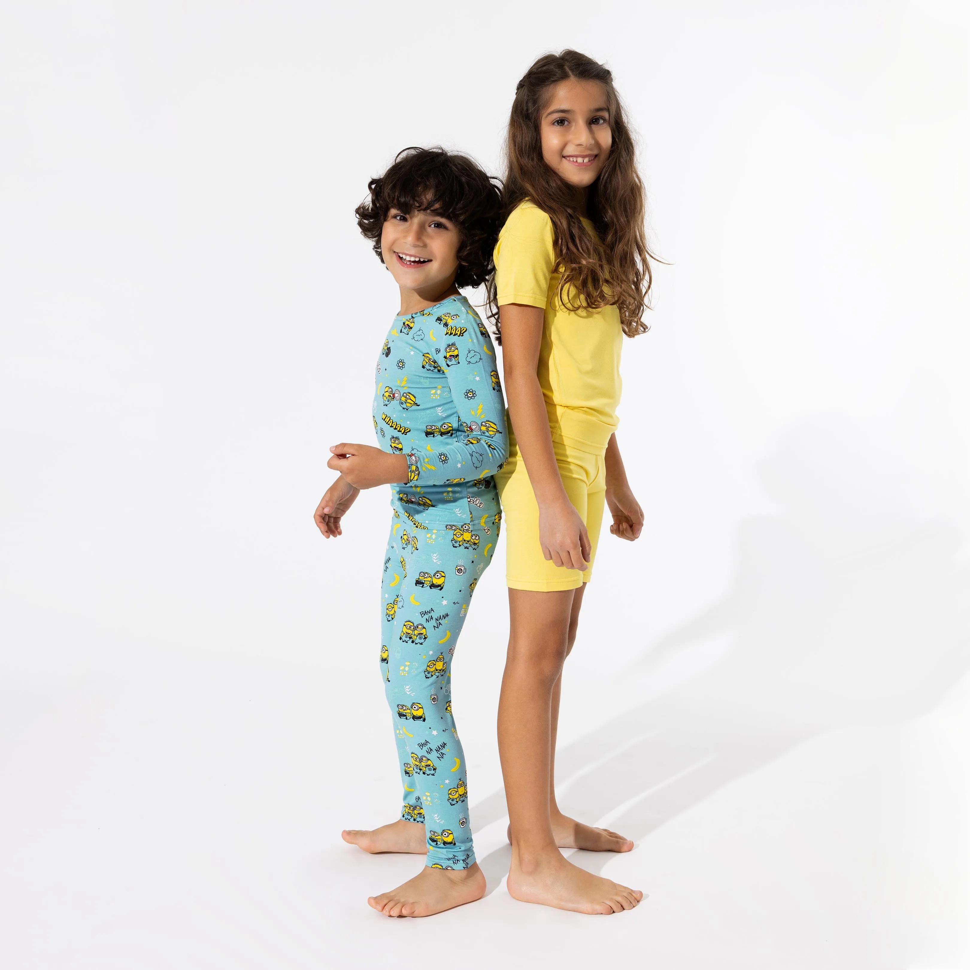 Sunshine Yellow Bamboo Kids Pajama Short Set