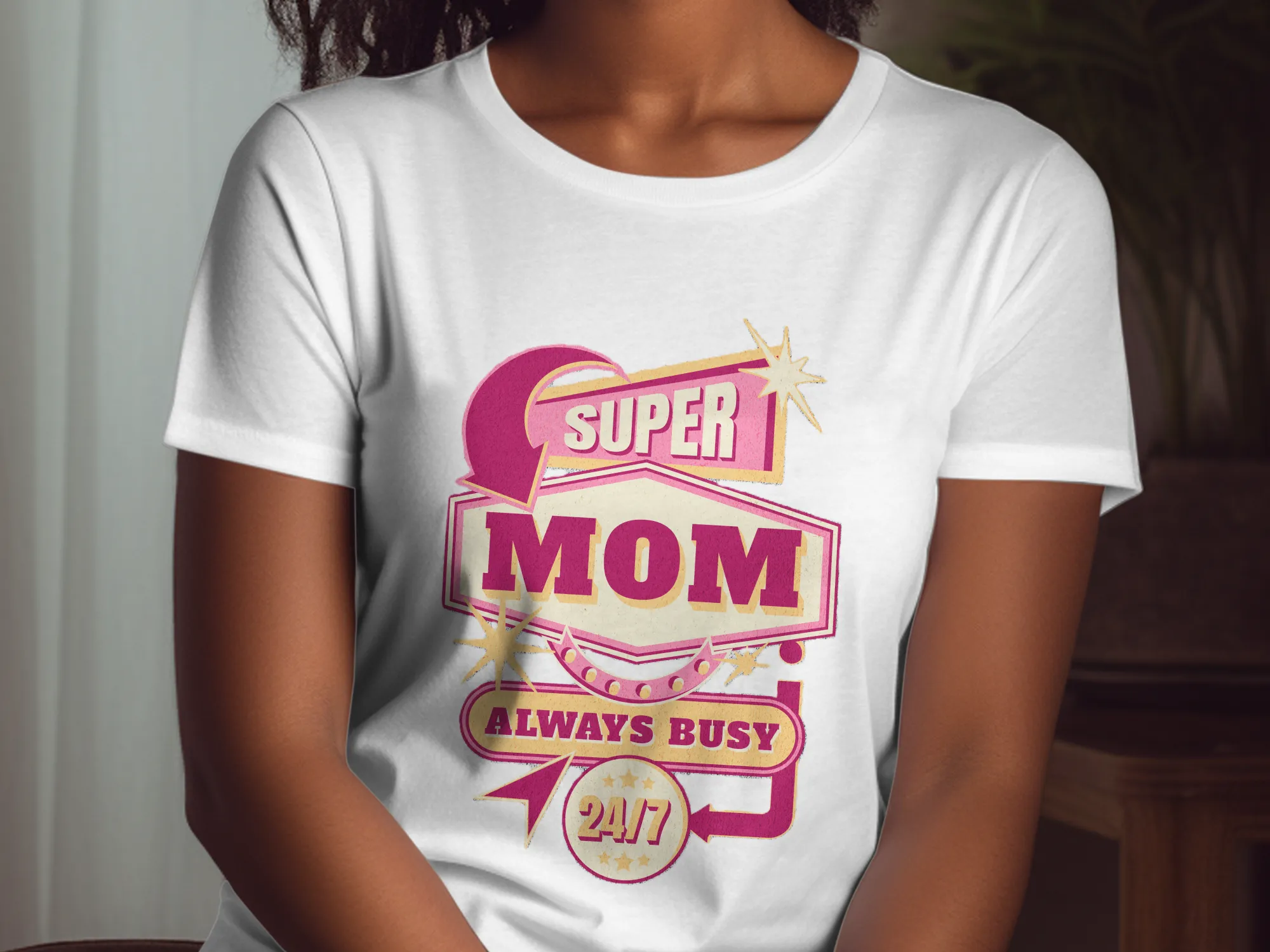 Super Mom Always Busy T-Shirt, 24/7 Mom Shirt, Busy Mom Super Mom Tee, Graphic Mom Shirt, Funny Mom T-Shirt, Mother's Day