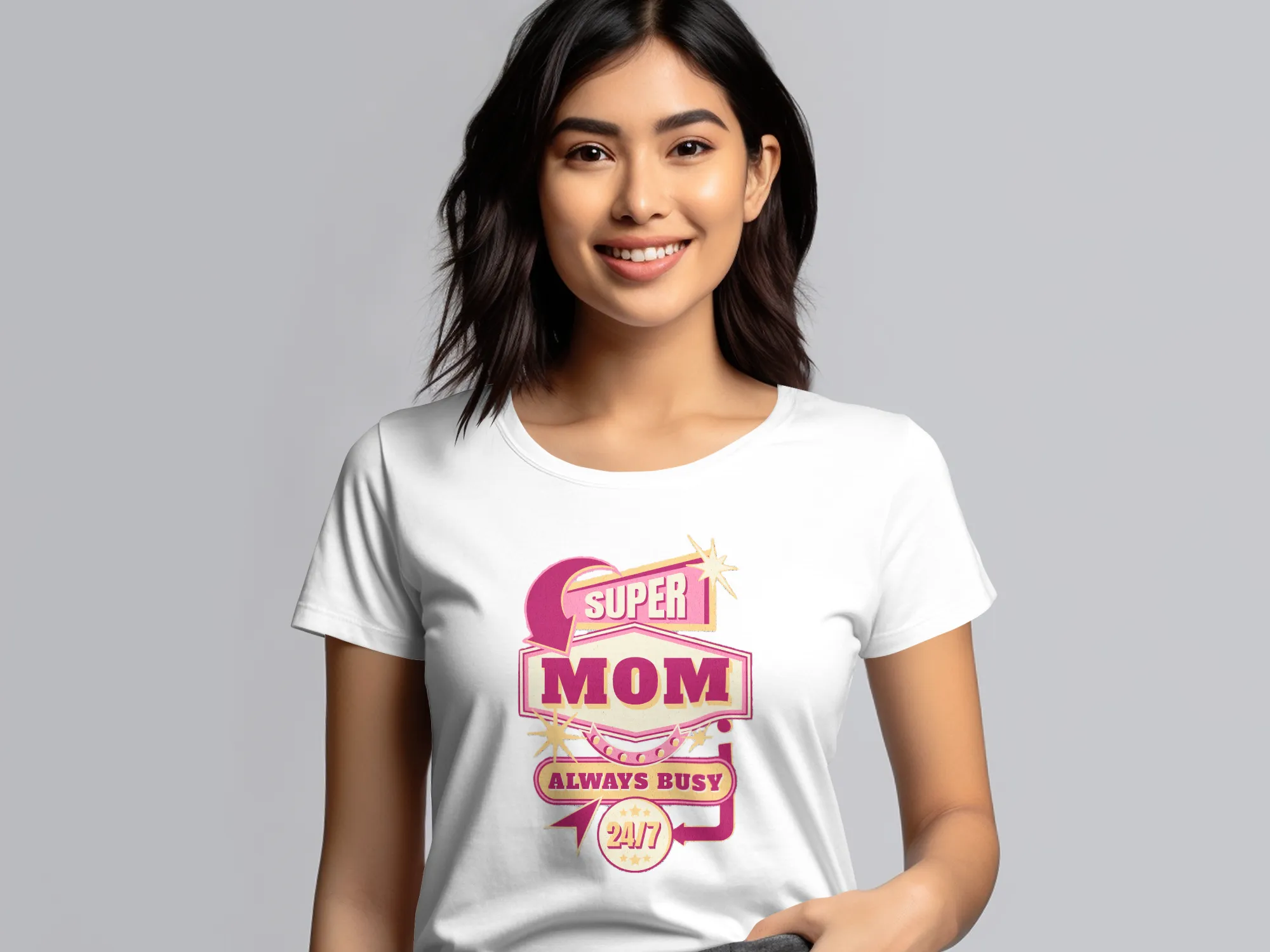 Super Mom Always Busy T-Shirt, 24/7 Mom Shirt, Busy Mom Super Mom Tee, Graphic Mom Shirt, Funny Mom T-Shirt, Mother's Day