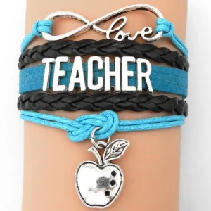 Teaching Day Aqua and Black Bracelet