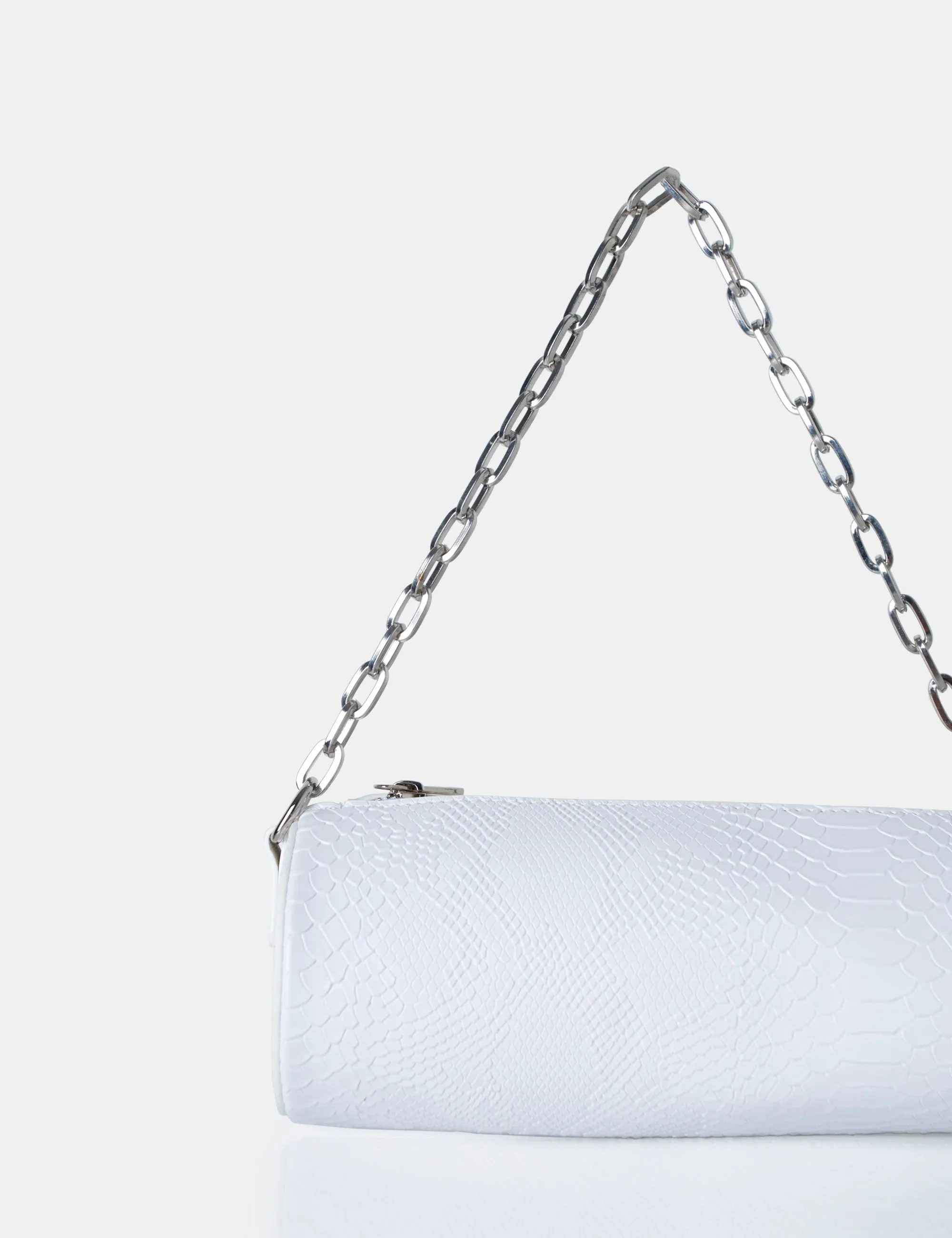 The Claudia White Croc Shoulder Bag