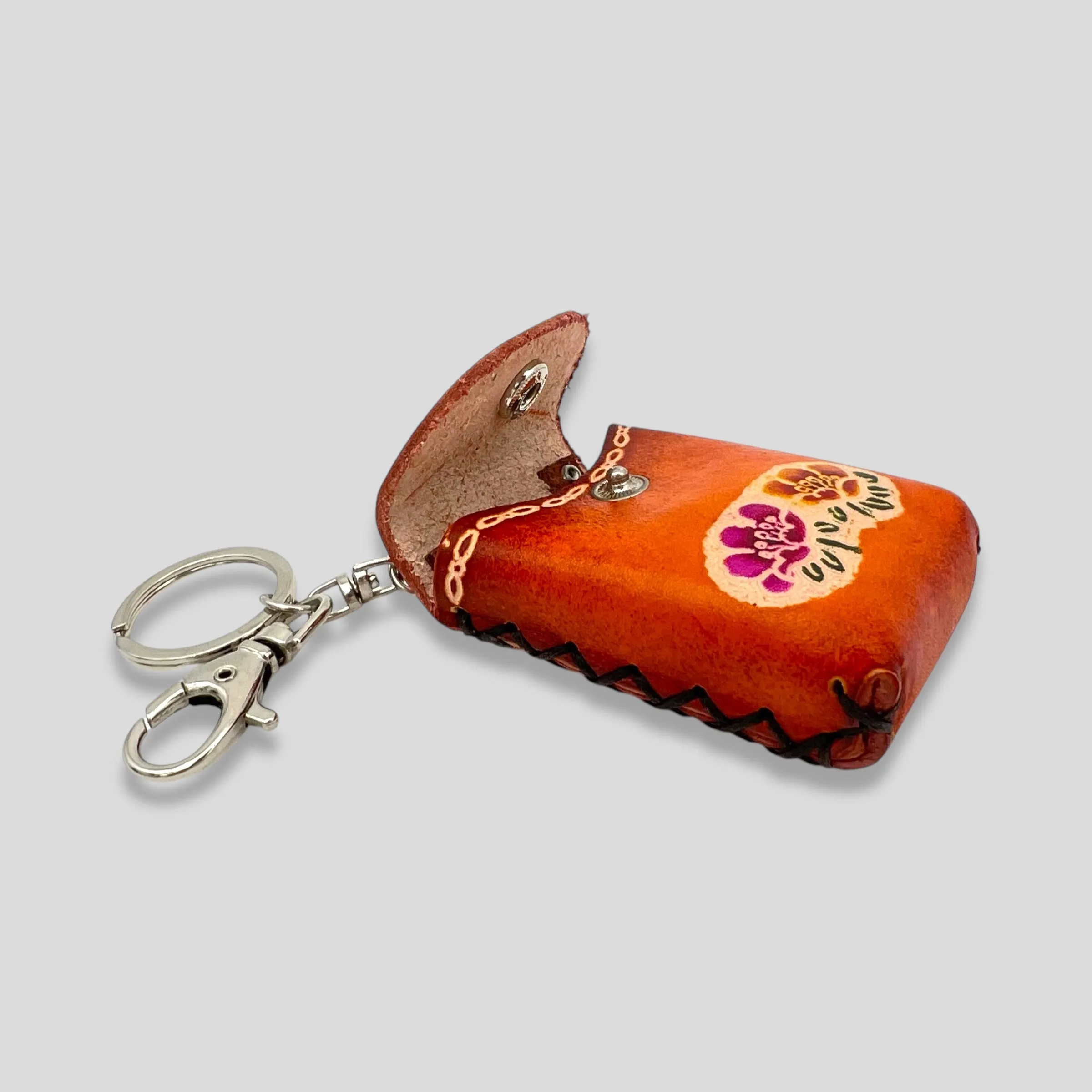 Tiny Leather Bag Keychain