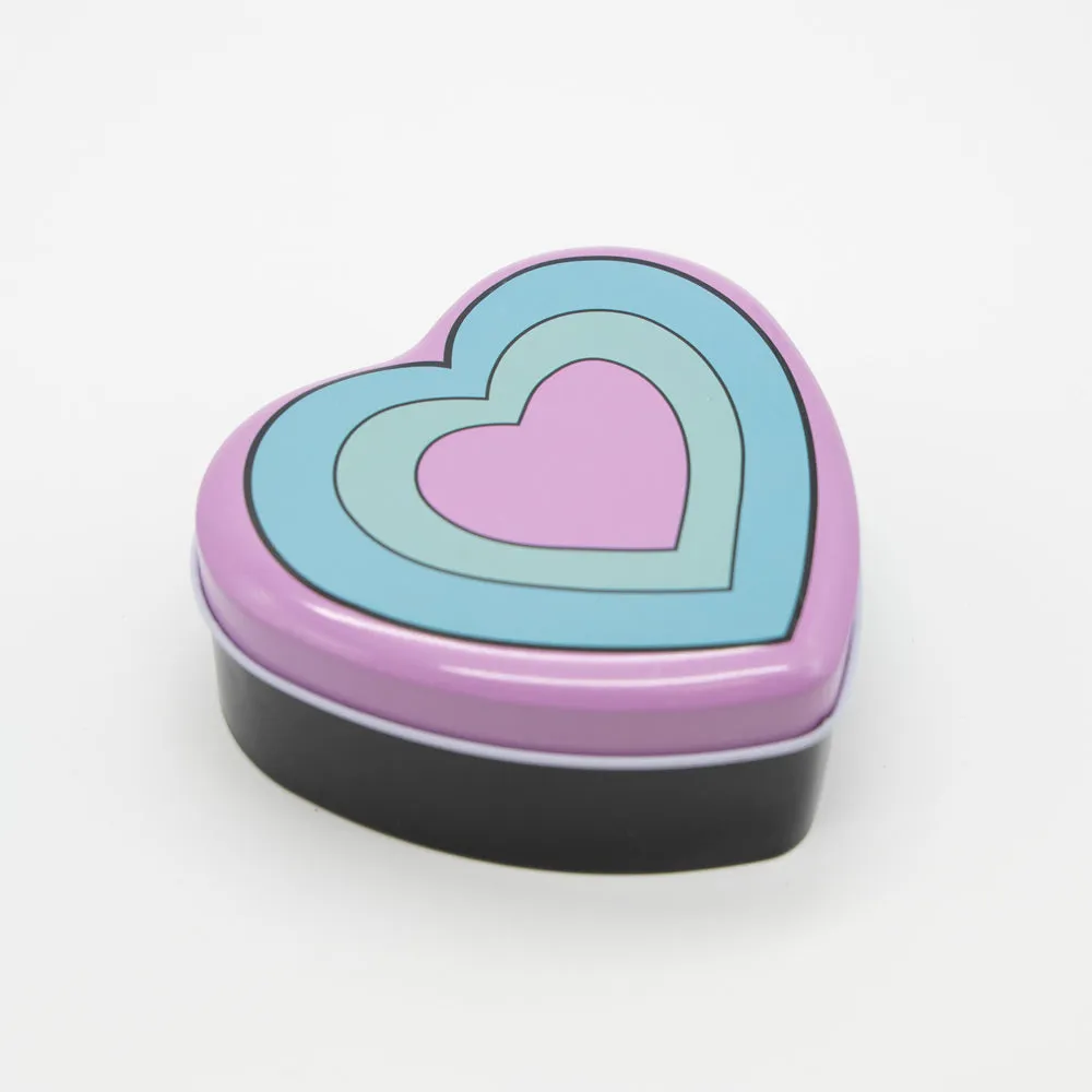 Trippy Hearts Heart-Shaped Metal Tin