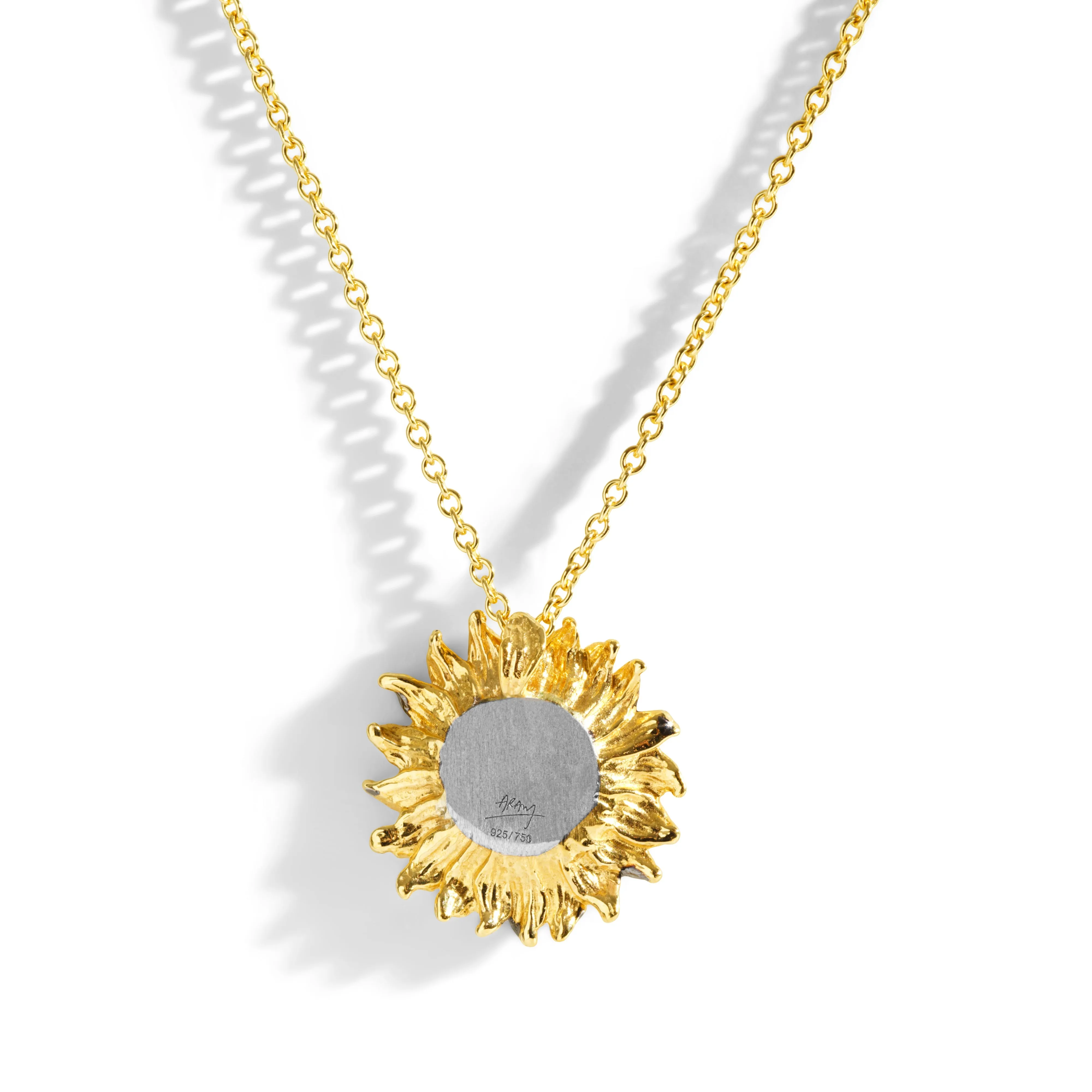 Vincent 15mm Pendant Necklace with Diamonds