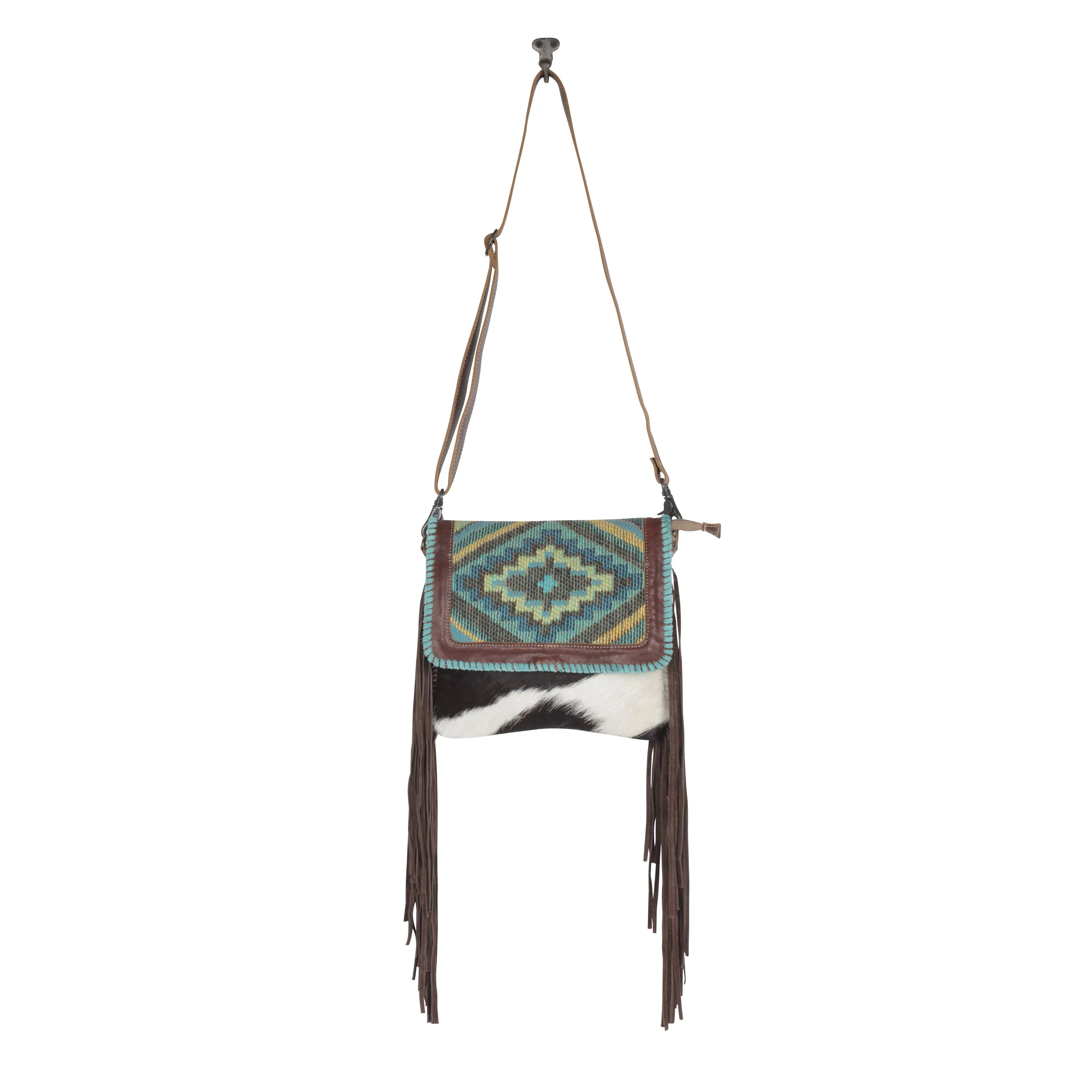 Wild West Boho Leather & Hairon Bag