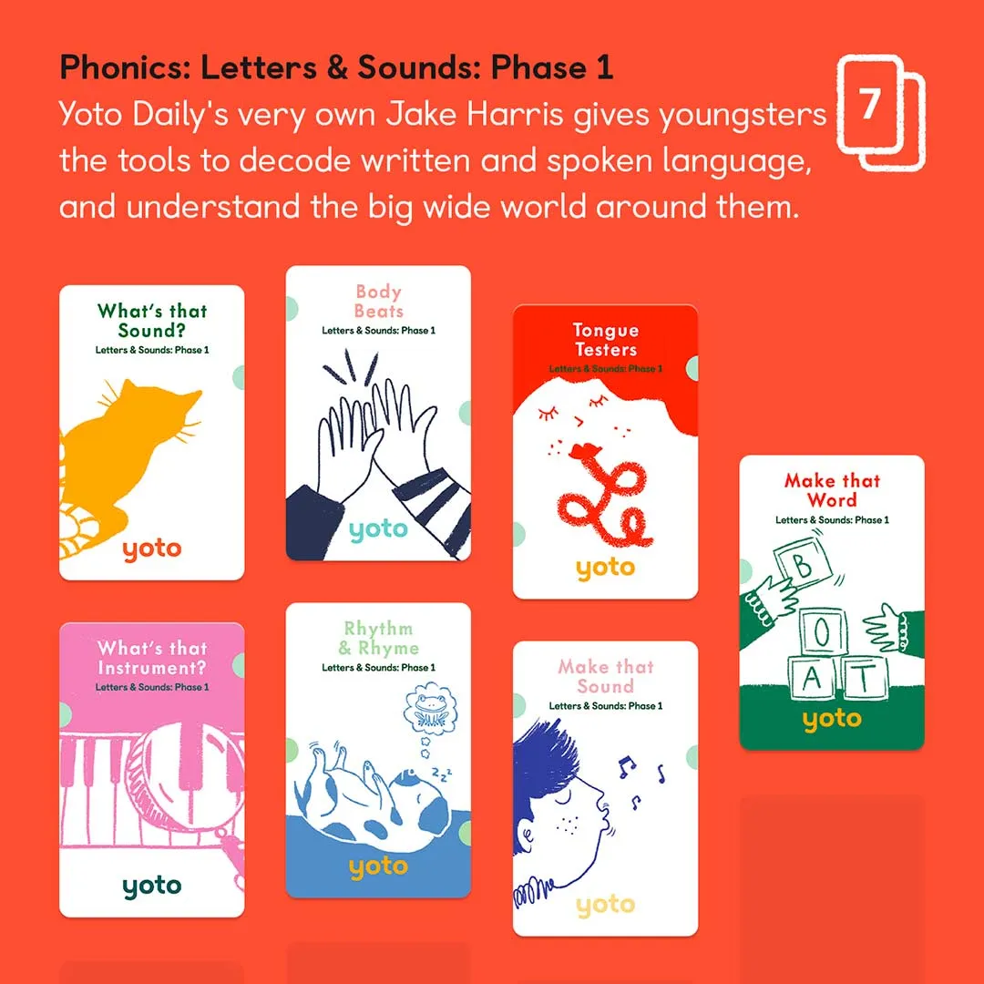 Yoto Card Multipack - Phonics: Letters   Sounds - Phase 1