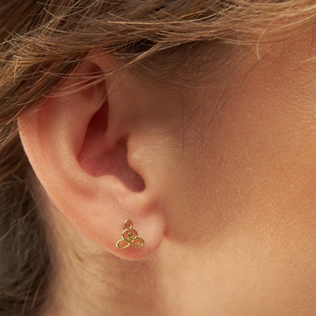 Zen earring 1 pcs - Gold plated